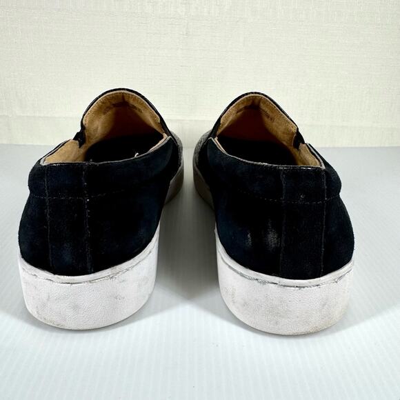 VIONIC Dinora Leather Slip On Sneakers Women's 9.5 Snake Skin Black Suede Casual - Picture 11 of 14